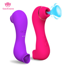 SacKnove Sex Toys Dual Usage Handheld Vaginal Pussy Licking Tongue Vibrator Clitoris Stimulation Sucking Vibrator For Women